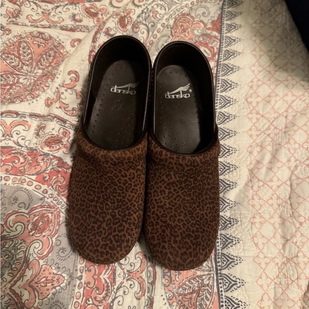 Dansko Leopard Pattern Clogs - image 1